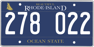 RI license plate 278022