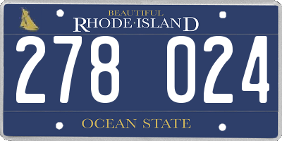 RI license plate 278024