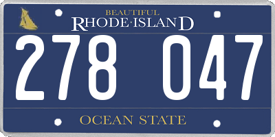 RI license plate 278047