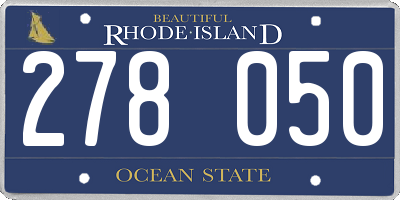 RI license plate 278050