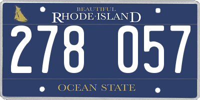 RI license plate 278057