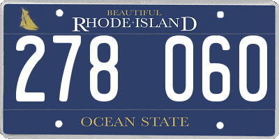 RI license plate 278060
