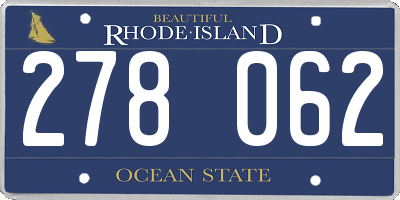 RI license plate 278062