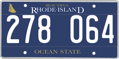 RI license plate 278064