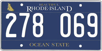 RI license plate 278069