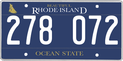 RI license plate 278072