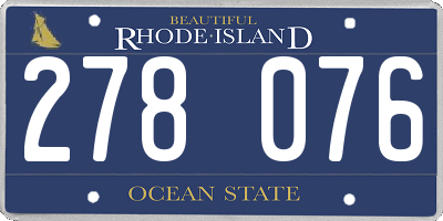 RI license plate 278076
