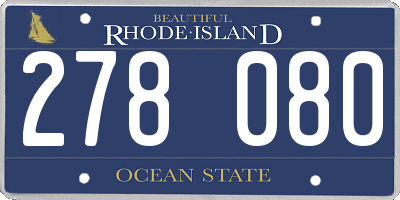 RI license plate 278080