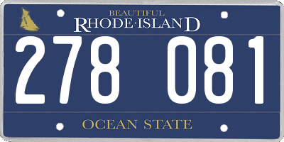 RI license plate 278081