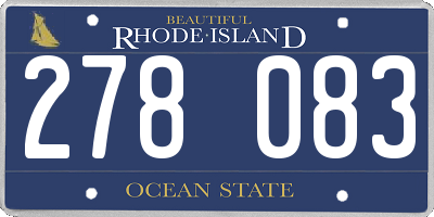 RI license plate 278083