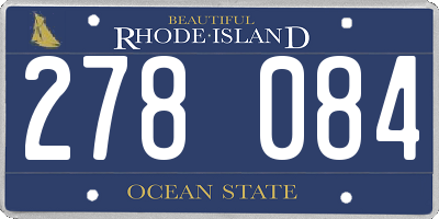 RI license plate 278084