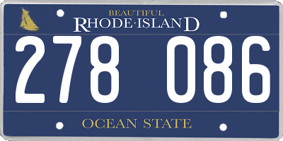 RI license plate 278086