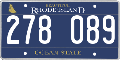 RI license plate 278089