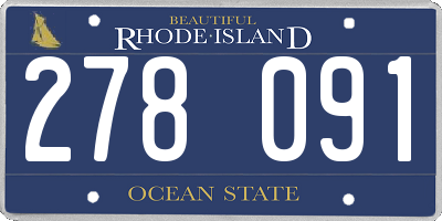 RI license plate 278091