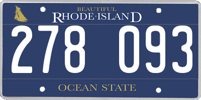 RI license plate 278093