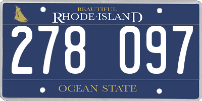 RI license plate 278097