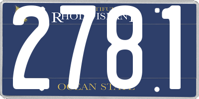 RI license plate 2781