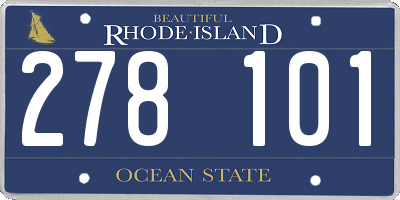 RI license plate 278101