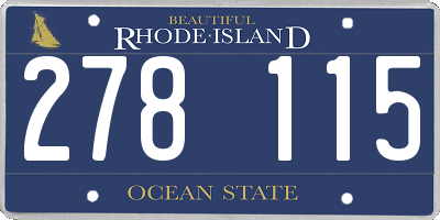 RI license plate 278115