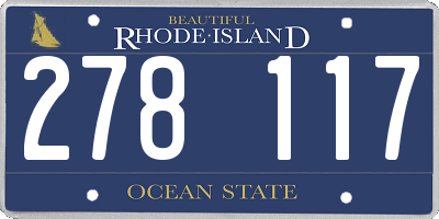 RI license plate 278117