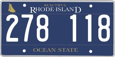 RI license plate 278118