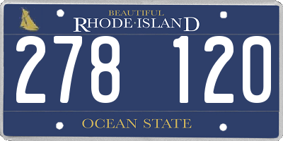 RI license plate 278120