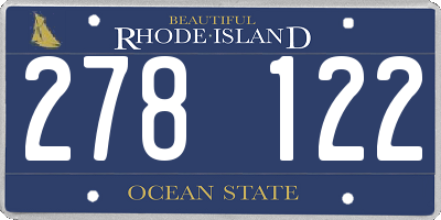 RI license plate 278122