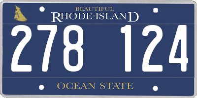 RI license plate 278124