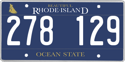 RI license plate 278129