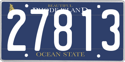 RI license plate 27813