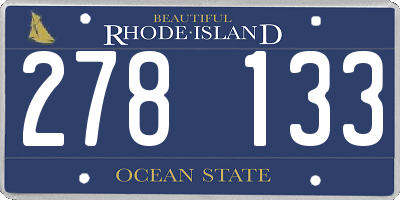 RI license plate 278133