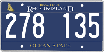 RI license plate 278135
