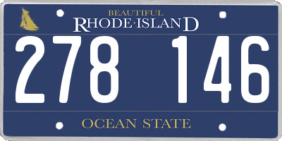 RI license plate 278146