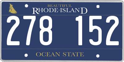 RI license plate 278152