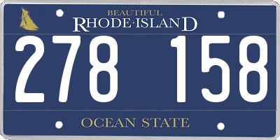 RI license plate 278158