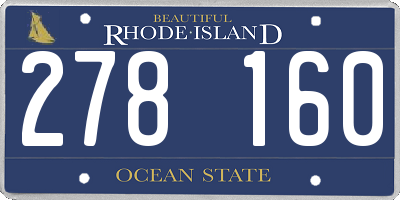 RI license plate 278160