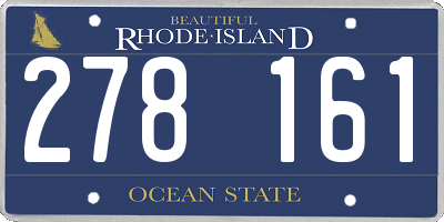 RI license plate 278161