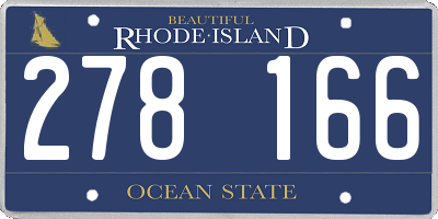 RI license plate 278166
