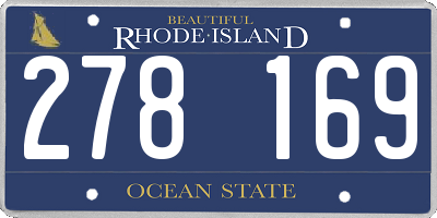 RI license plate 278169
