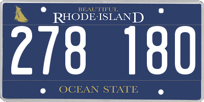 RI license plate 278180