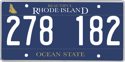 RI license plate 278182