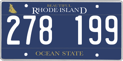 RI license plate 278199