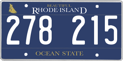 RI license plate 278215