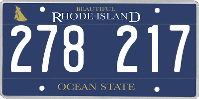 RI license plate 278217