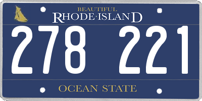 RI license plate 278221