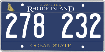 RI license plate 278232