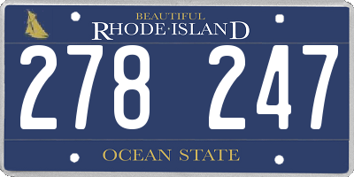 RI license plate 278247