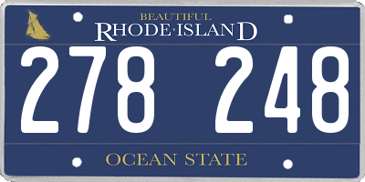 RI license plate 278248
