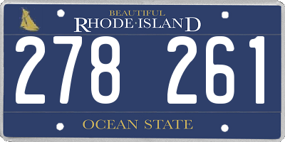 RI license plate 278261