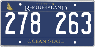 RI license plate 278263